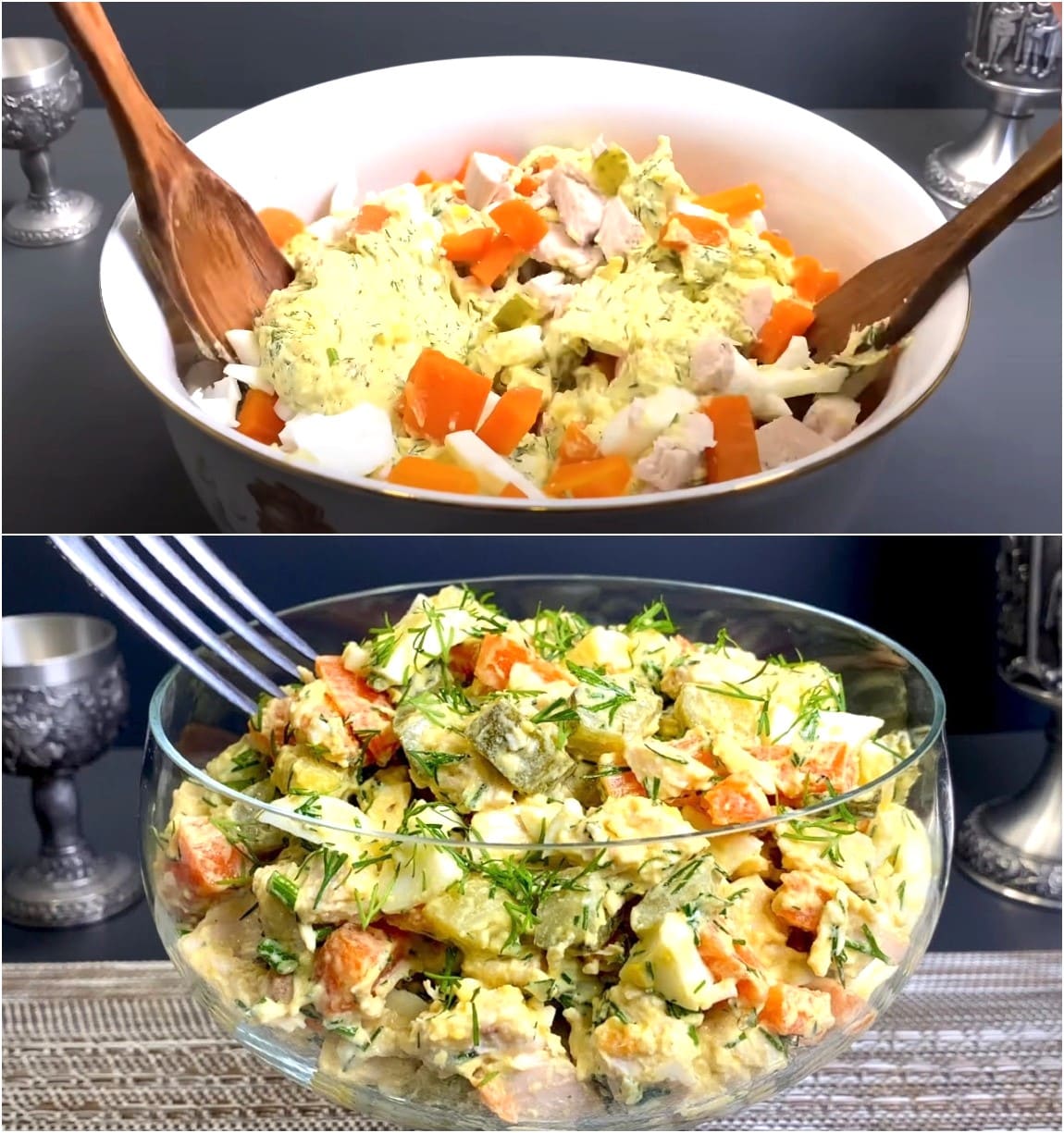 Längst vergessener, aber sehr leckerer Salat mit einfachen Zutaten ...